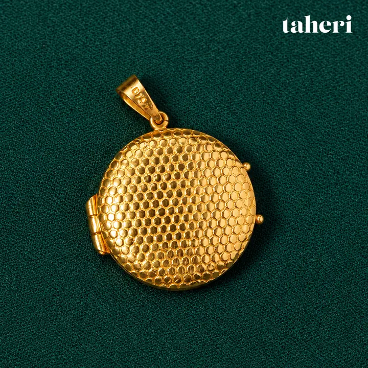 Allah Green and White Enamel Taweez by TAHERI, view 2
