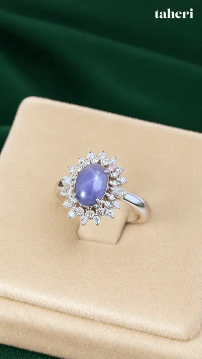 Star Sapphire Sunburst Ring by TAHERI