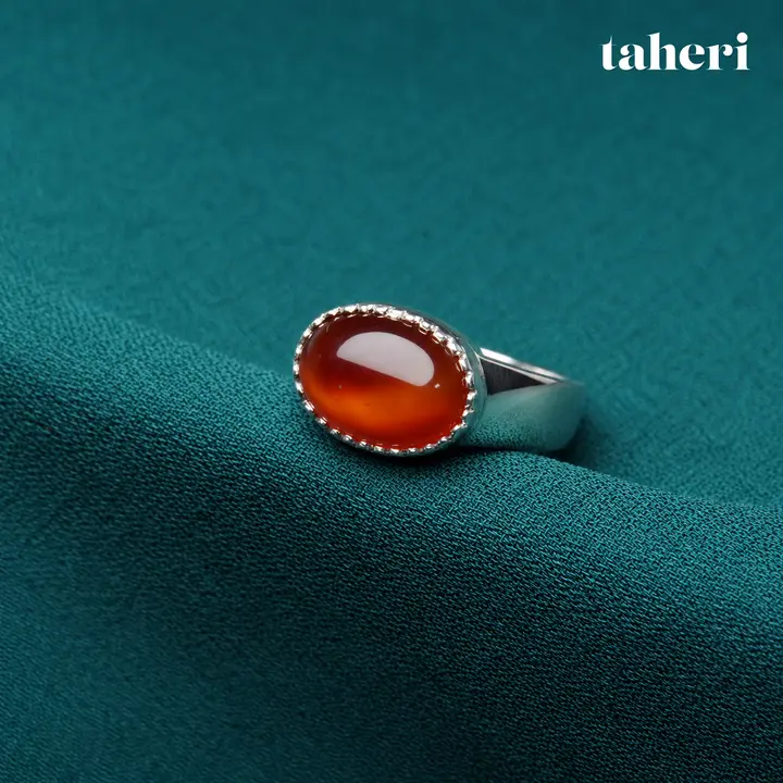 Oval Aqeeq Gents Ring by TAHERI
