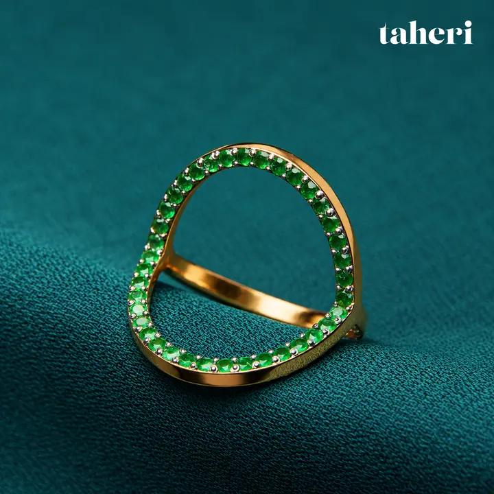 Open Circle Trio Ring by TAHERI, view 2
