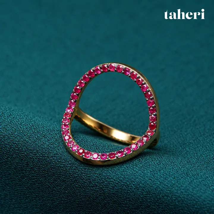 Open Circle Trio Ring by TAHERI, view 3