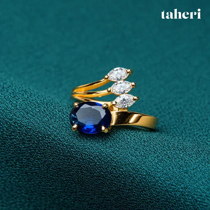 Sapphire Marquise Bypass Ring by TAHERI