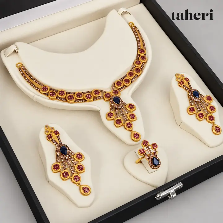 Ruby & Sapphire Chandelier Set by TAHERI