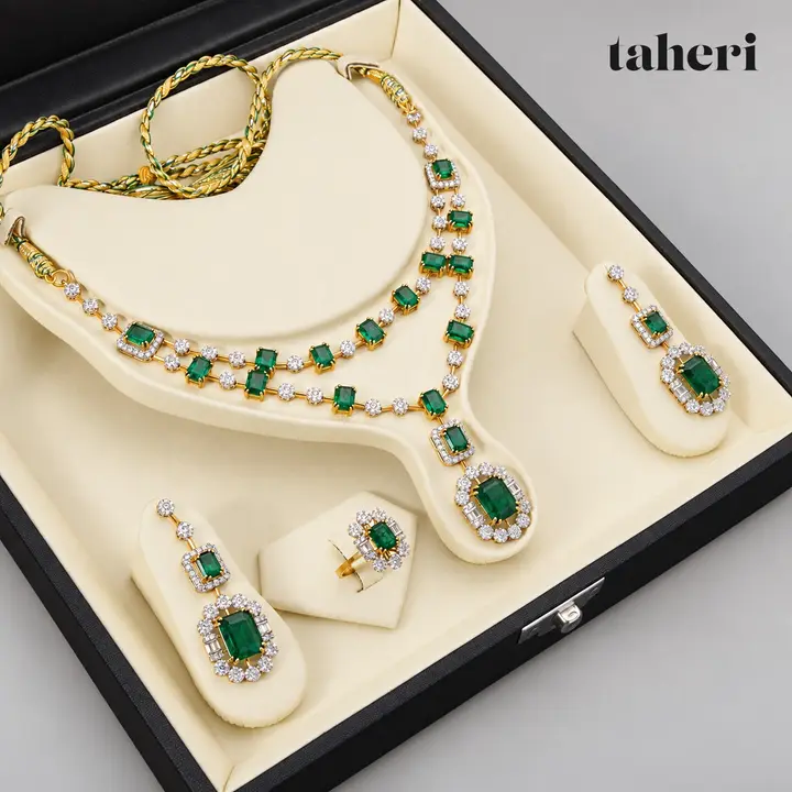 Emerald Double Rivière Set by TAHERI