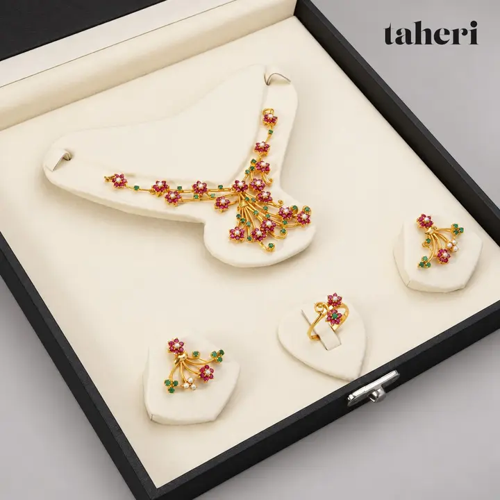 Ruby Blossom Spray Set by TAHERI