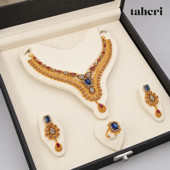 Sapphire Filigree V Set by TAHERI