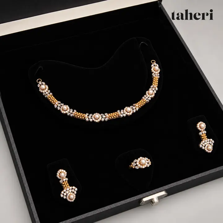 Pearl Rosette Beaded Set by TAHERI