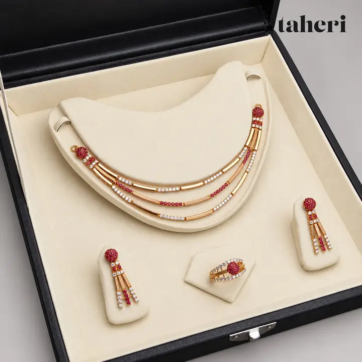 Layered Ruby Tube Set by TAHERI