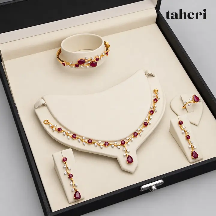 Ruby Vine Bangle Set by TAHERI