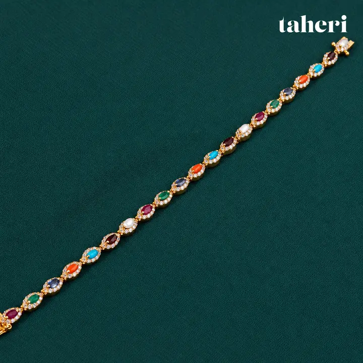 Navratan Line Bracelet by TAHERI