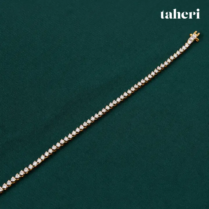 White Stone Tennis Bracelet by TAHERI