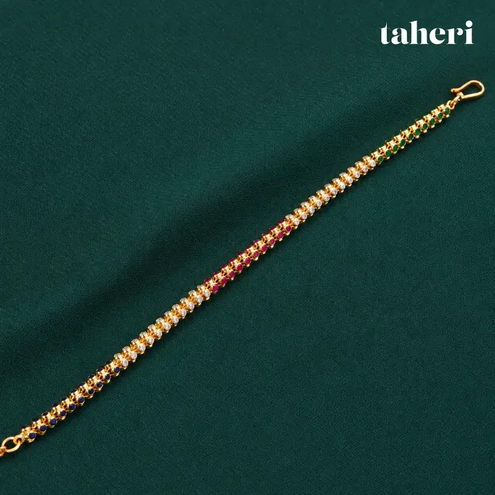 Tri-Colour Two-Row Bracelet by TAHERI