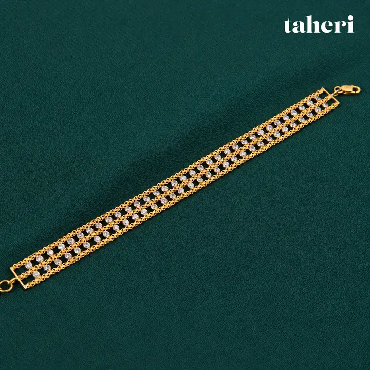 Three-Row Stone Mesh Bracelet by TAHERI
