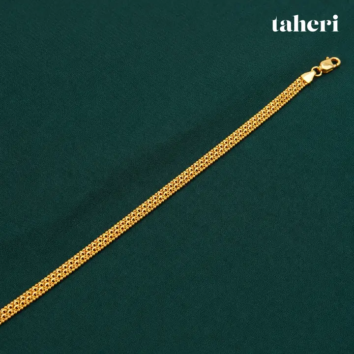 Triple Strand Gold Chain Bracelet by TAHERI