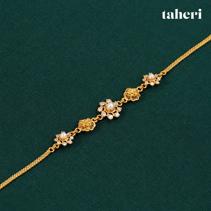 Pearl Starburst Filigree Bracelet by TAHERI