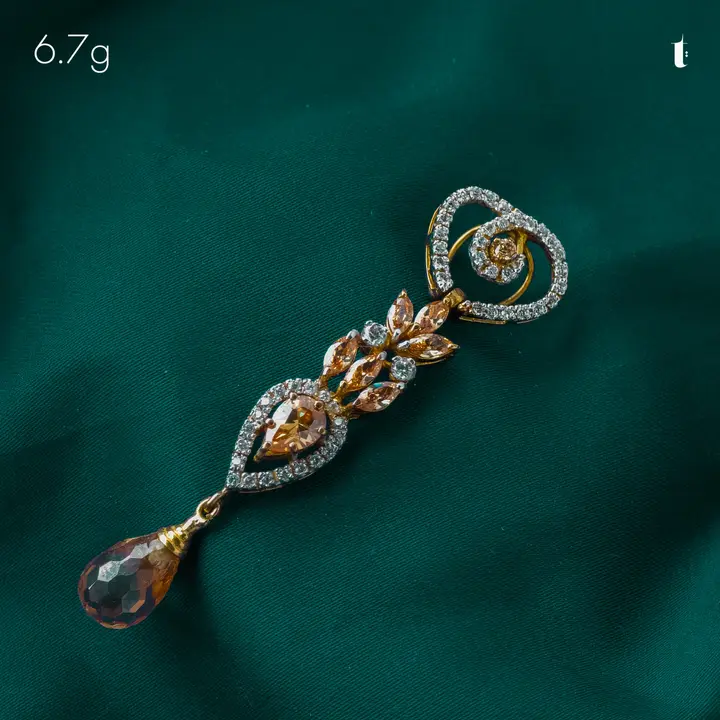 21k Two-Tone Gold Contemporary Locket with Colored Stones design 33 by TAHERI