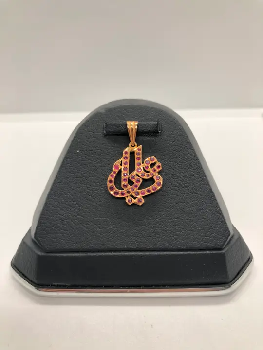21k Yellow Gold Locket with Ruby design 14 by TAHERI