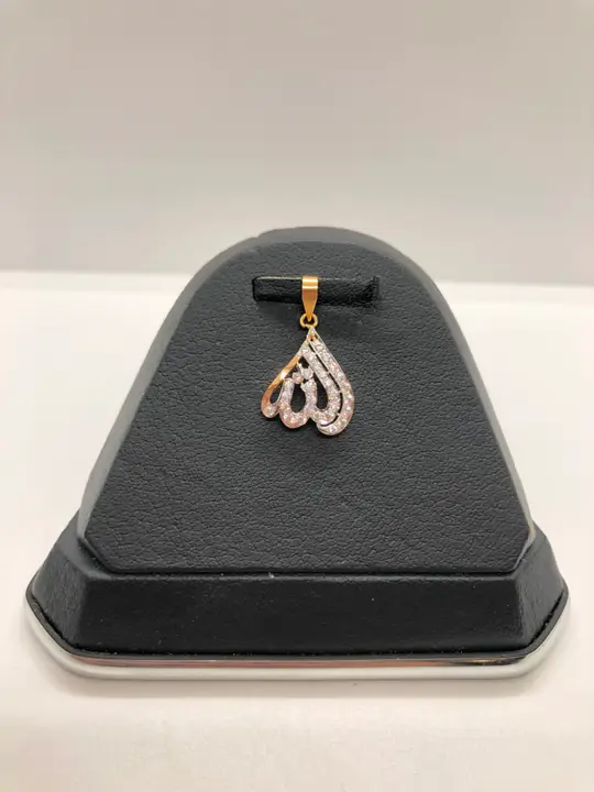 21k Two-Tone Gold Locket with Cubic Zirconia design 89 by TAHERI