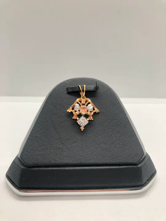 21k Two-Tone Gold Locket with Cubic Zirconia design 168 by TAHERI