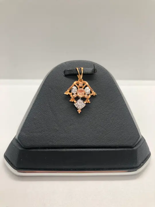 21k Two-Tone Gold Locket with Cubic Zirconia design 170 by TAHERI