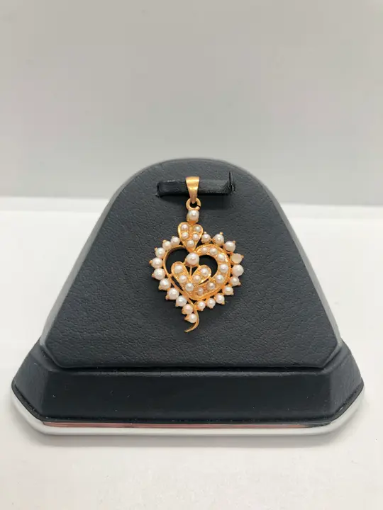 21k Yellow Gold Locket with Pearl design 171 by TAHERI