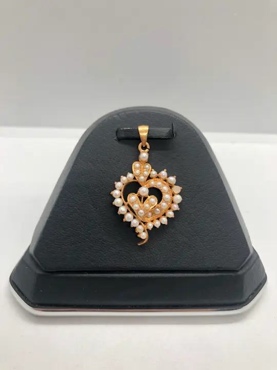21k Yellow Gold Locket with Pearl design 172 by TAHERI