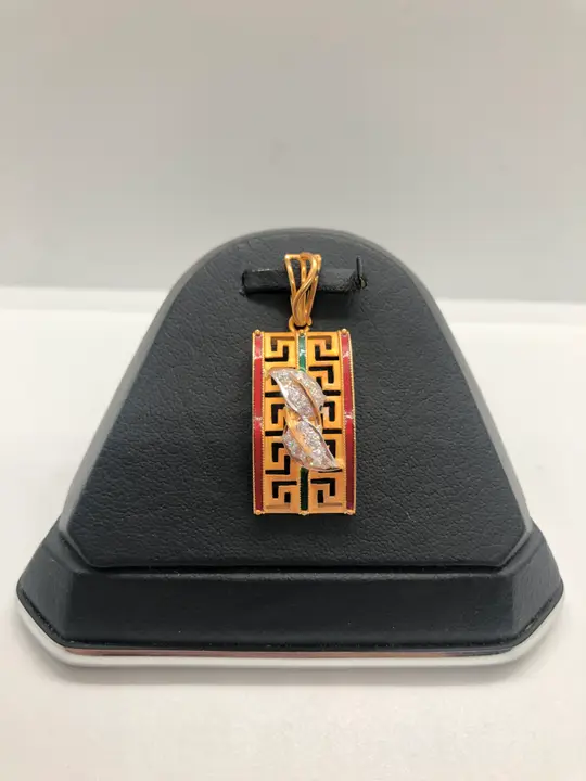 21k Two-Tone Gold Locket with Cubic Zirconia design 174 by TAHERI
