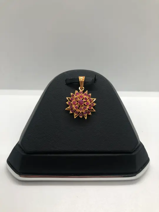 21k Yellow Gold Locket with Ruby design 178 by TAHERI