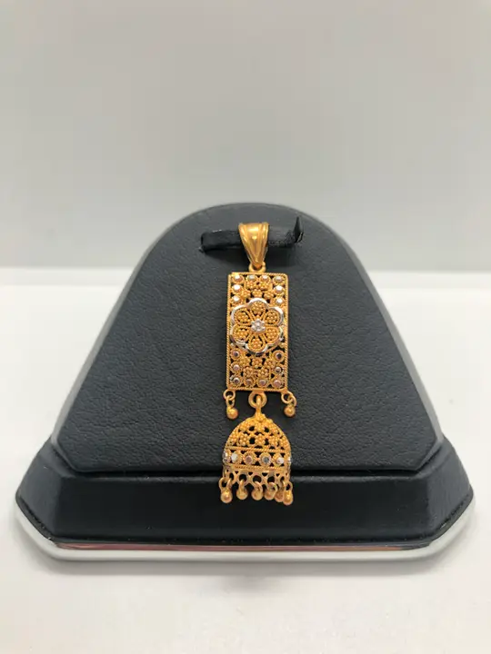 21k Two-Tone Gold Locket with Cubic Zirconia design 181 by TAHERI