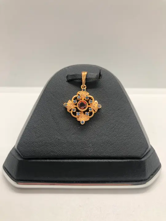 21k Yellow Gold Locket with Ruby design 187 by TAHERI