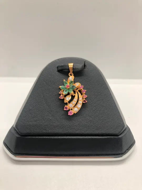 21k Yellow Gold Locket with Colored Stones design 194 by TAHERI