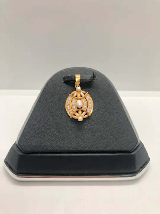 21k Yellow Gold Locket with Pearl design 197 by TAHERI