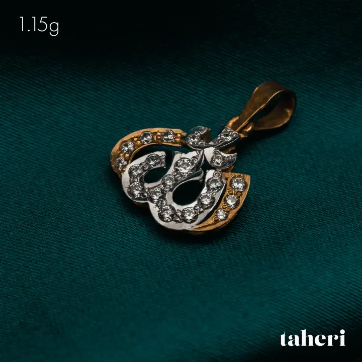 21k Two-Tone Gold Locket with Cubic Zirconia design 225 by TAHERI