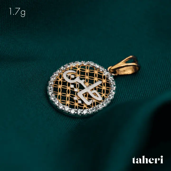 21k Two-Tone Gold Locket with Cubic Zirconia design 228 by TAHERI