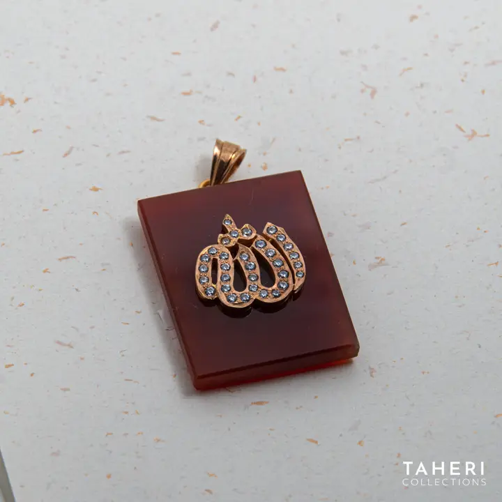 21k Yellow Gold Takhti with Colored Stones design 29 by TAHERI