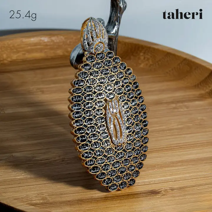 21k Two-Tone Gold Takhti with Cubic Zirconia design 30 by TAHERI