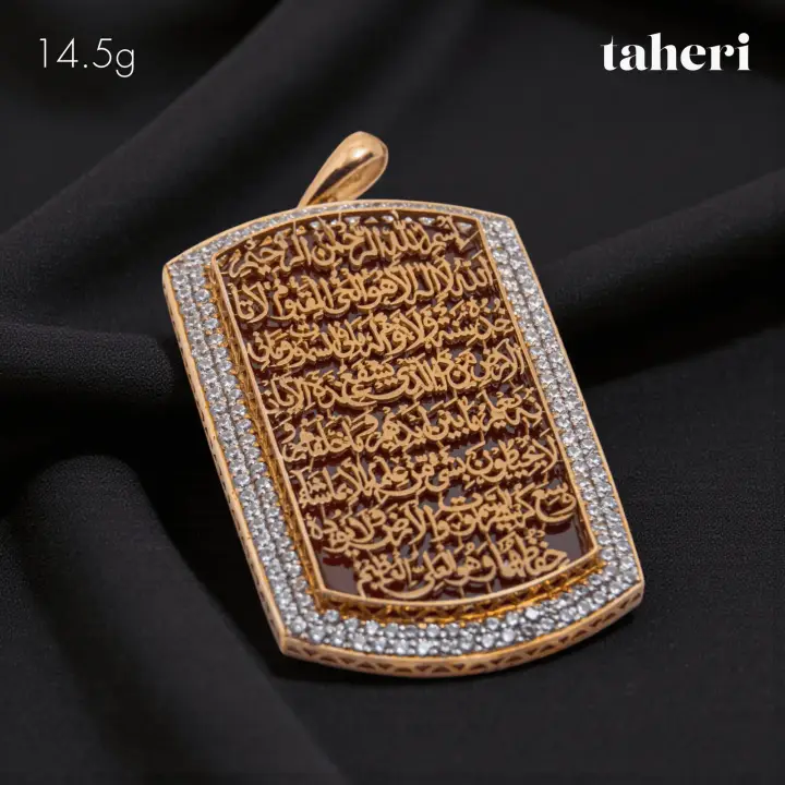 21k Yellow Gold Takhti with Cubic Zirconia design 31 by TAHERI