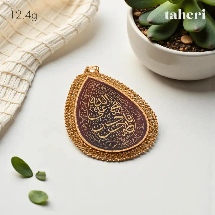 21k Yellow Gold Takhti with Colored Stones design 33 by TAHERI