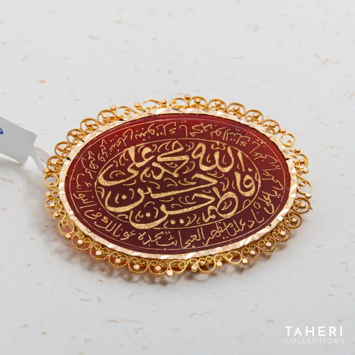 21k Yellow Gold Takhti with Colored Stones design 34 by TAHERI