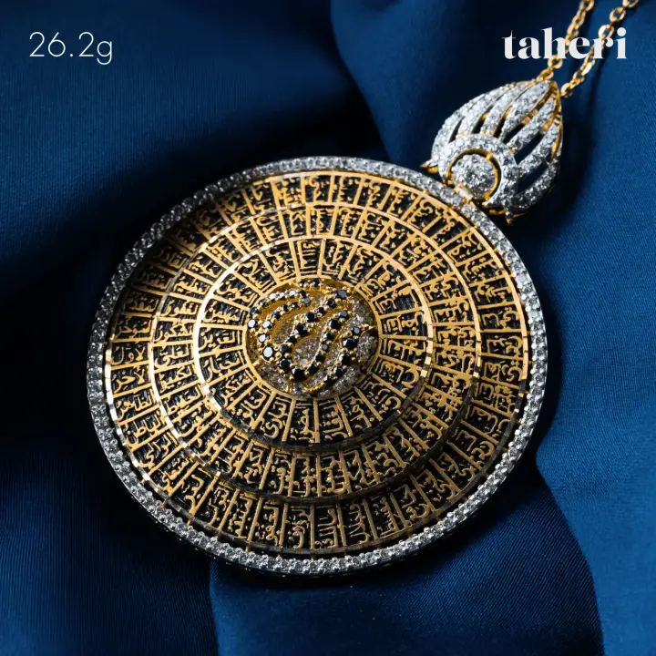 21k Two-Tone Gold Takhti with Cubic Zirconia design 36 by TAHERI