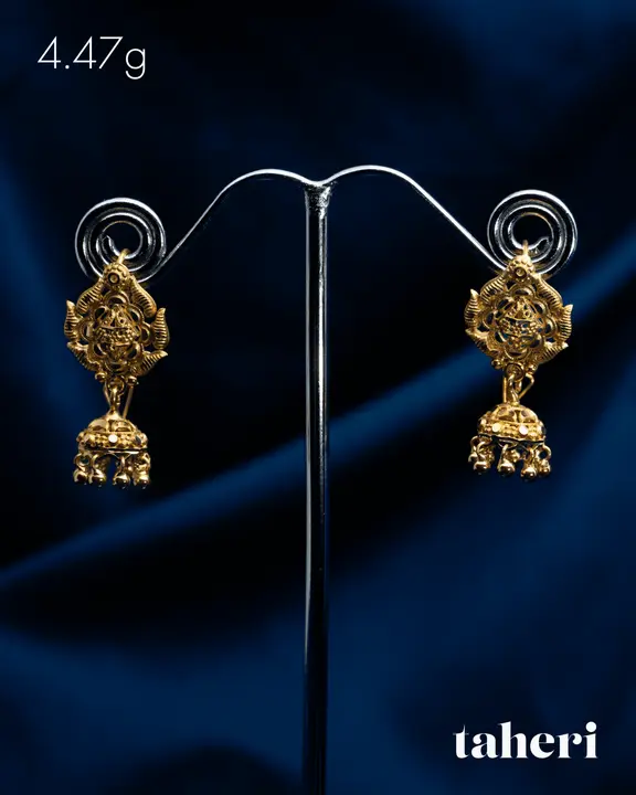 Yellow Gold Jhumki design 14 by TAHERI