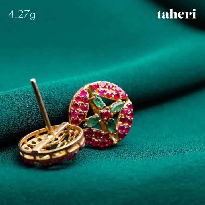 Yellow Gold Top with Ruby design 15 by TAHERI