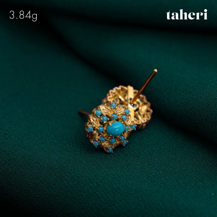 21k Yellow Gold Top with Colored Stones design 28 by TAHERI