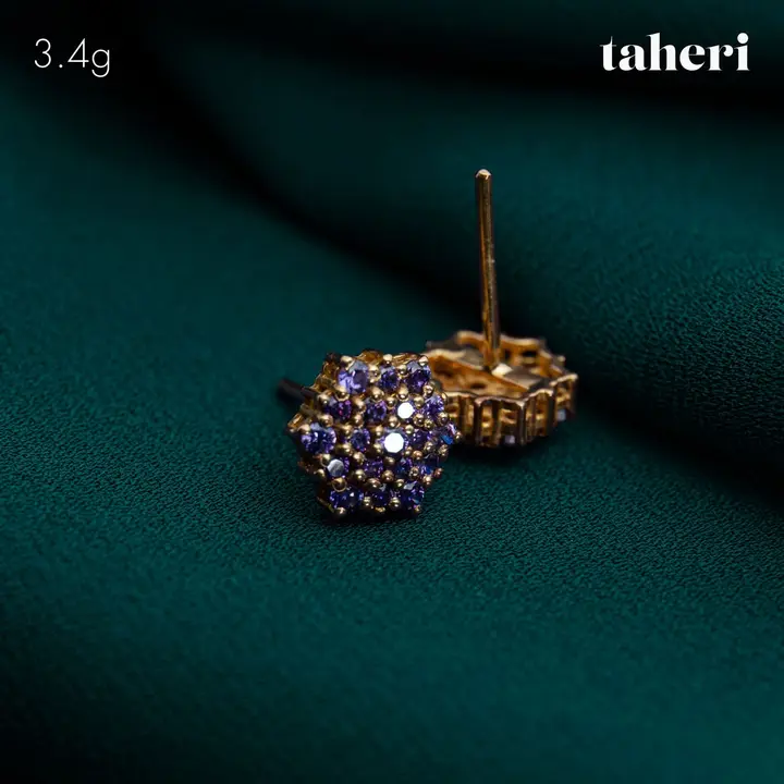 21k Yellow Gold Top with Colored Stones design 30 by TAHERI