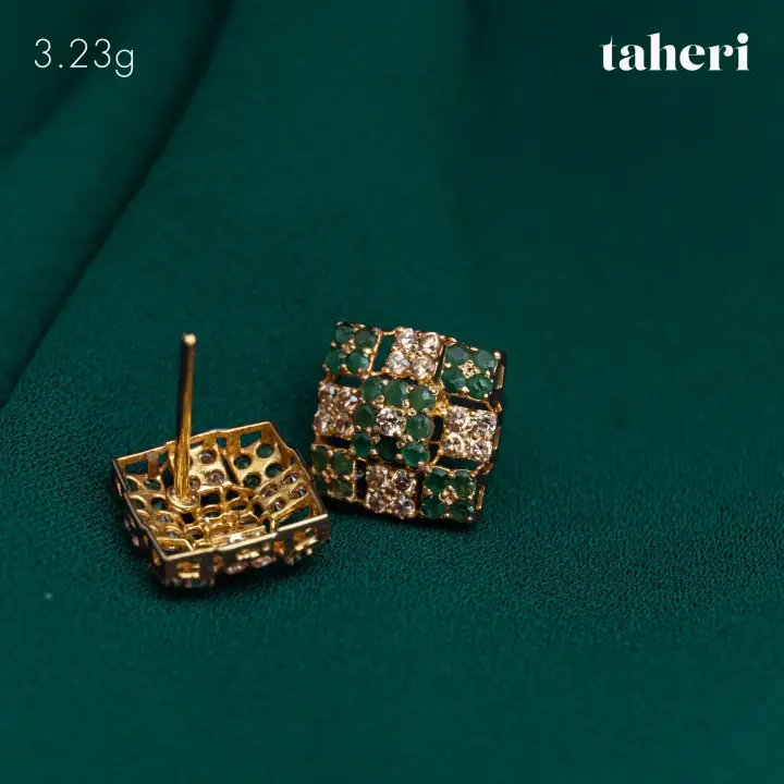 21k Yellow Gold Top with Emerald design 36 by TAHERI
