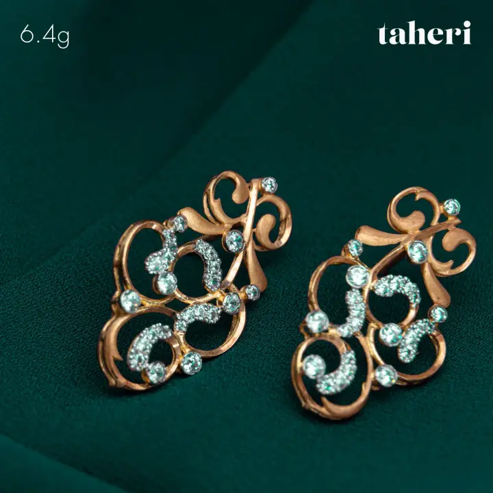 21k Rose Gold Top with Cubic Zirconia design 42 by TAHERI