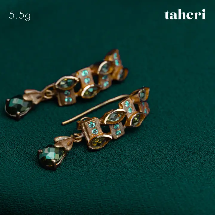 21k Yellow Gold Top with Emerald design 45 by TAHERI