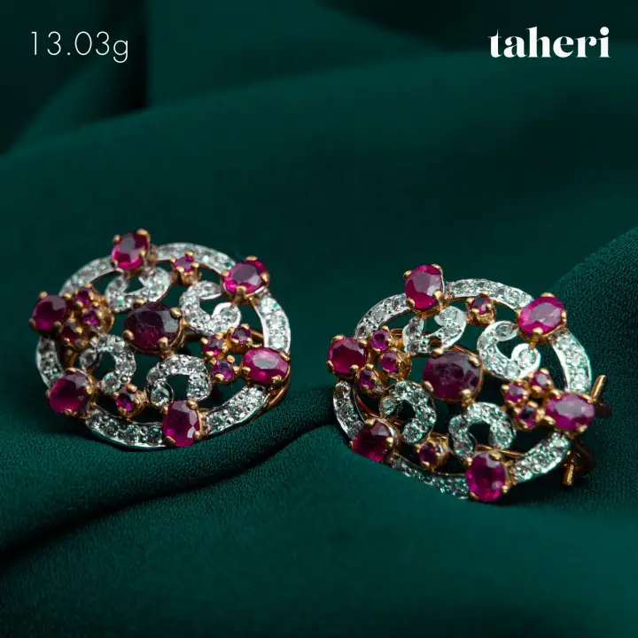Two-Tone Top with Ruby design 49 by TAHERI