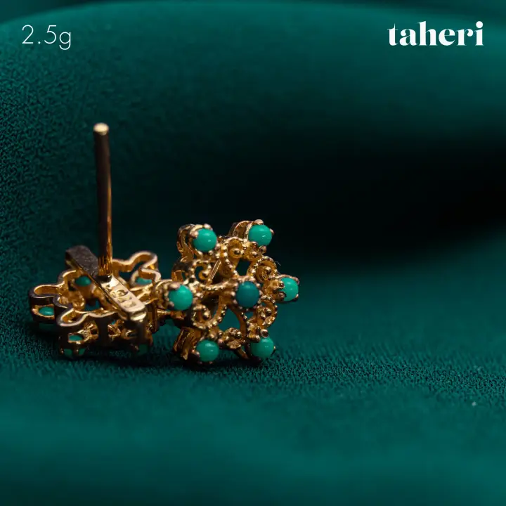 Yellow Gold Top with Colored Stones design 51 by TAHERI