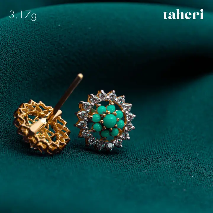 Yellow Gold Top with Colored Stones design 53 by TAHERI